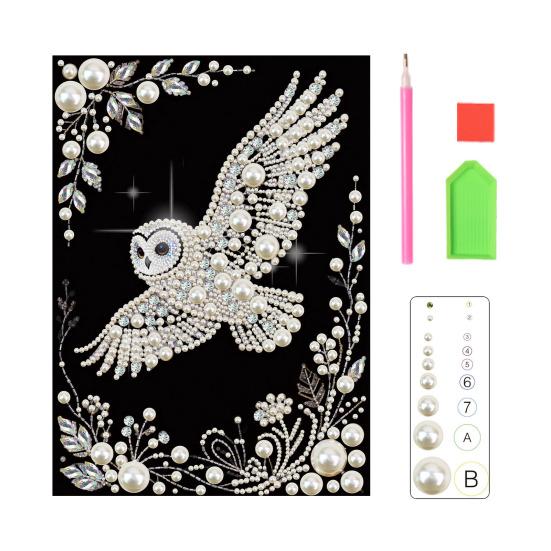 3D Pearl Painting Kit DIY Faux Pearl Art Craft for Adults Mosaic Wall Art Rhinestone Pearl Butterfly Painting for Home Bedroom Decor