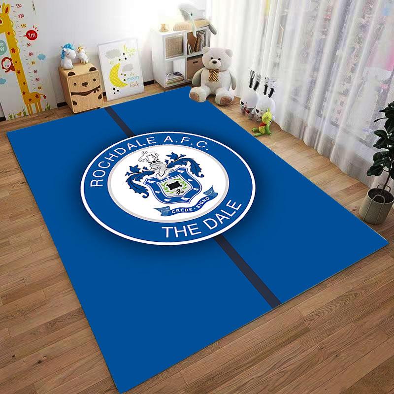 Rochdale AFC Logo Carpet Suitable As a Non-slip Mat for the Living Room or Bedroom Sofa