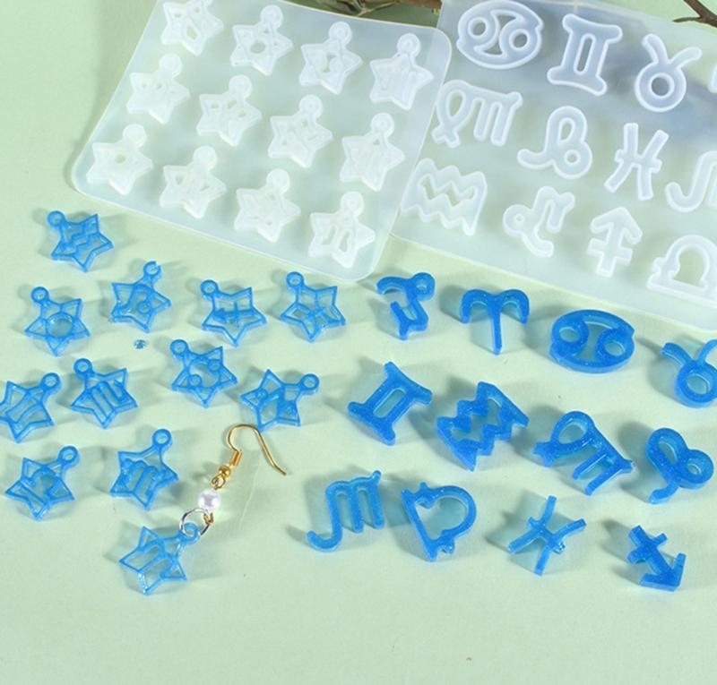 Silicone Zodiacs Keychain Pendant Mold 8 Unique Designs For Handmade Necklace Charm And Artistic Creation