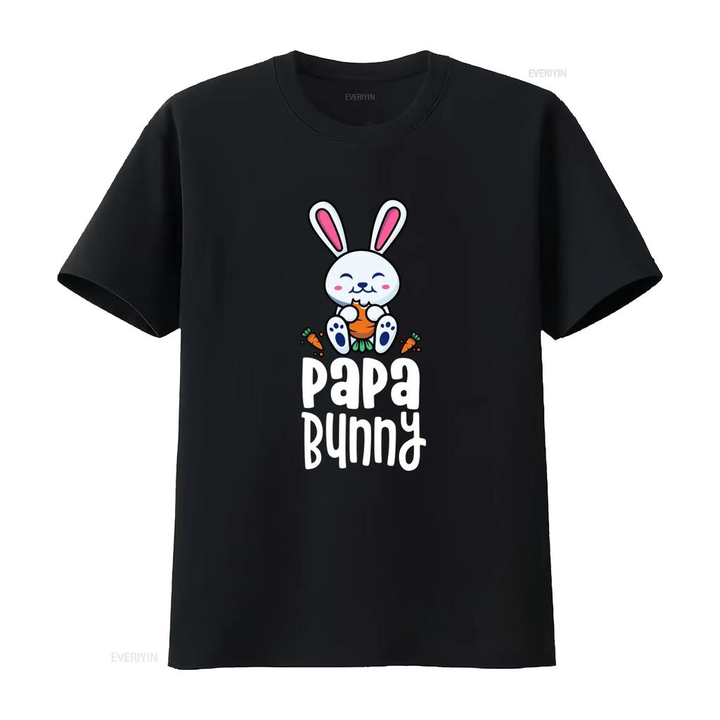 Papa Bunny T Shirt Cute Easter Design for Daddy Mommy Rabbit Lovers Perfect Themed Parties Vintage Washed Versatile
