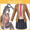 Prémiový Seishun Buta Yarou Wa Bunny Girl Sakurajima Mai Cosplay Kostým Kompletní Sada Oblečení Pro Podmanivé Večírky A Události