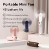 Portable Mini Handheld Fan USB Rechargeable 4500mAh Power Bank Flashlight Small Pocket Fan for Travel Outdoor