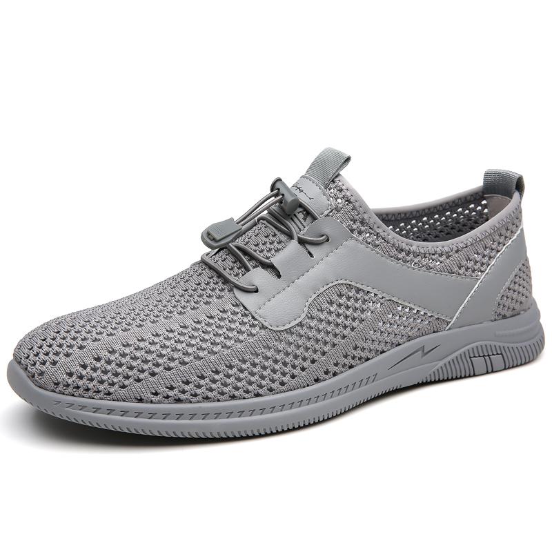 Fashion Ultra-light Loafers Non-Slip Soft-Soled Mens Mesh Casual Shoes Breathable Men Slip on Flats Comfy Summer Walking Shoes Moccasins