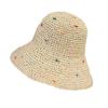 Summer UV Proof Large Hat Brim Beach Vacation Beach Straw Hat Colorful Stars Weaving Fisherman Hat Fisherman Hat