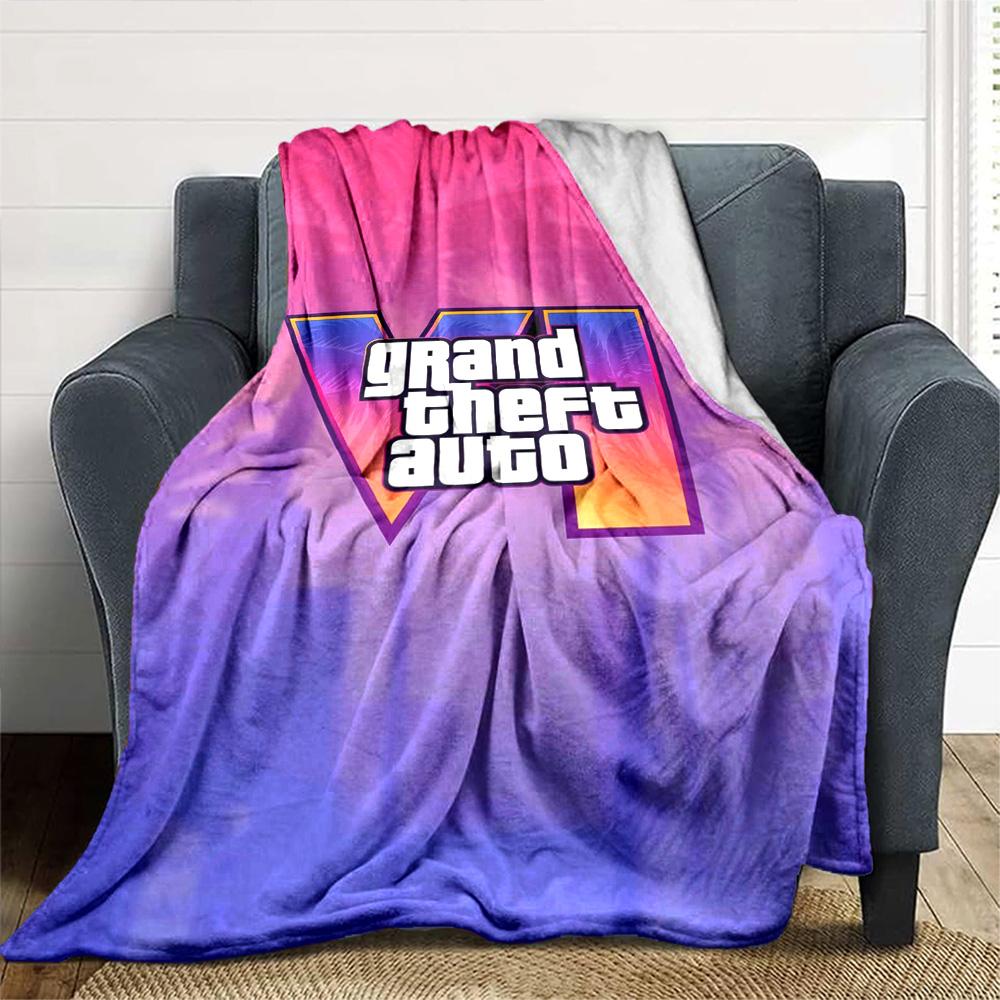 Grand Theft Auto Blanket Soft & Cozy Great for Couch Chair Office for All Seasons Playful Design Perfect Gift for Relatives and Friends