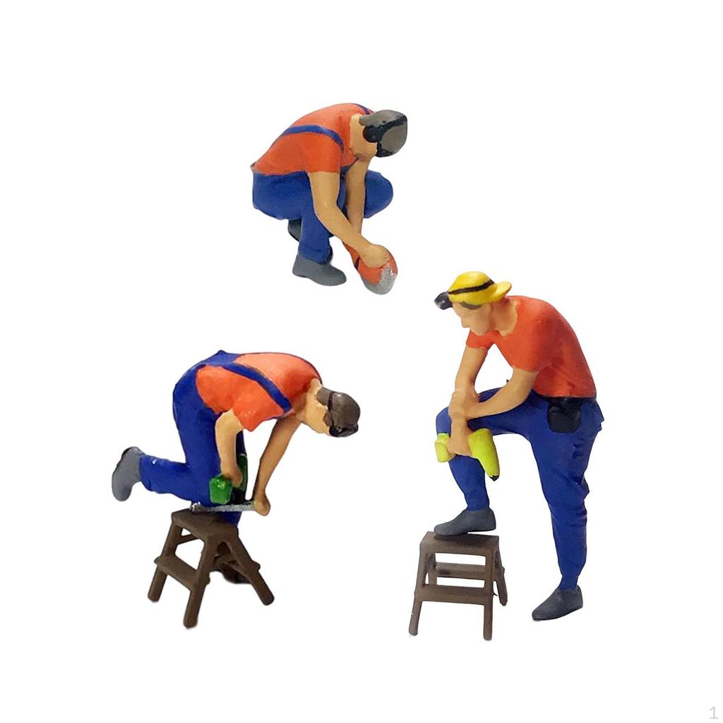 1/64 Figure Repairman Architecture Model Accessory Miniature Scenes Resin Doll Collections Micro