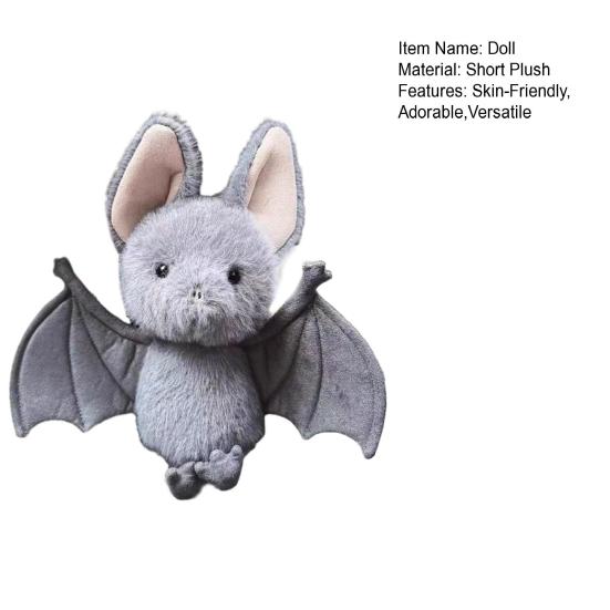 Funny Bat Plush Toy, Hanging Upside Down Stuffed Animal, Creative Halloween Decor for Car Rearview Mirror, Collectible Gift for Kids