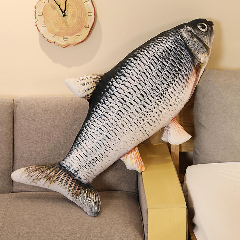 30-80cm 3D Simulation Gold Fish Plush Toys Stuffed Soft Animal Carp Plush Pillow Creative Sofa Pillow Cushion Gift Kids Toy