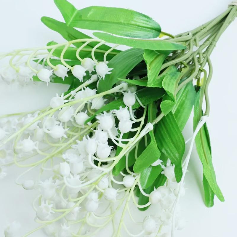 Wedding Simulation Wind Chimes Orchid Wedding Bouquet Advanced Soft Glue Plastic Lily Of The Valley Simulation Flower