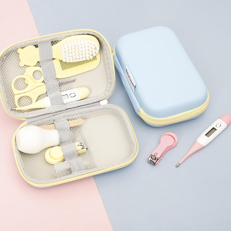 Baby Brush Combs Nasal Aspirator Set Thermometer Care Pack 8 Piece Set Careful Care of Small Children At Home Always Have Daily Necessities