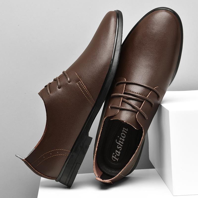 Fashion Hot Sale Men's Genuine Leather Oxford Shoes Breathable Business Office Shoes Versatile Male Formal Dress Footwear New Sneakers