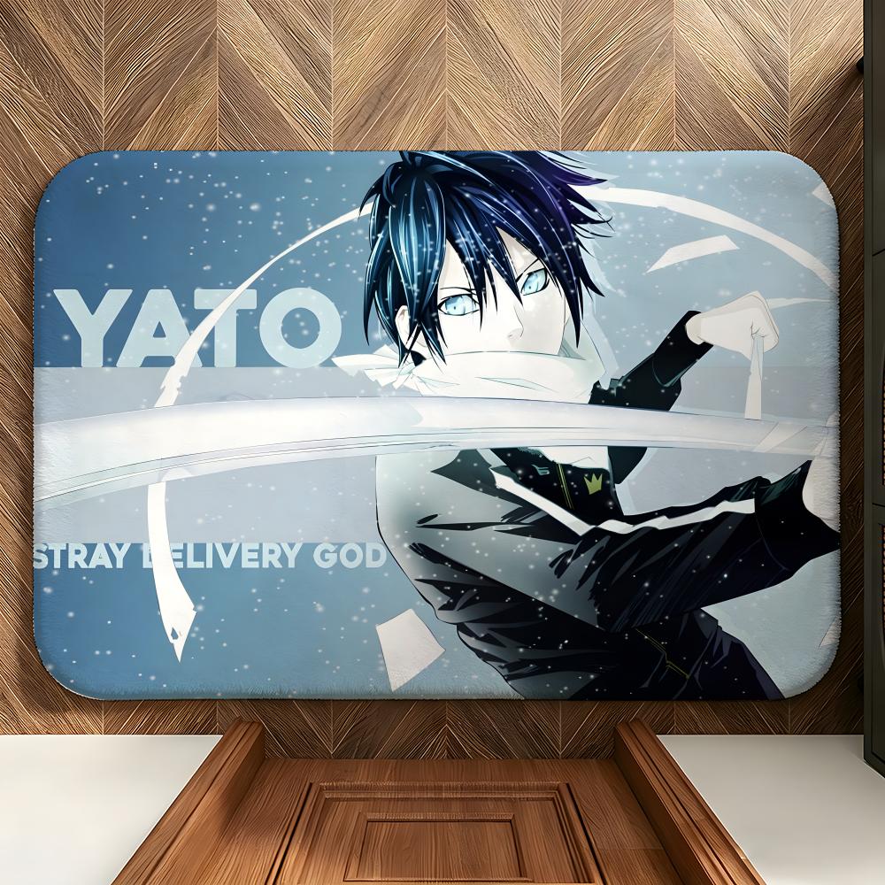 Anime N-Noragami Floor Mat Soft Flannel Floor Mat Suitable for Entryways, Living Rooms, Bedrooms, and Bathrooms