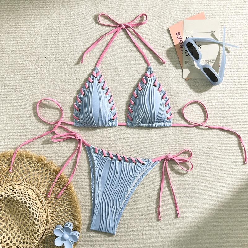 2026 Summer New Sexy Solid-Color Bikini: Women's Beach Vacation Swimsuit for INS Style