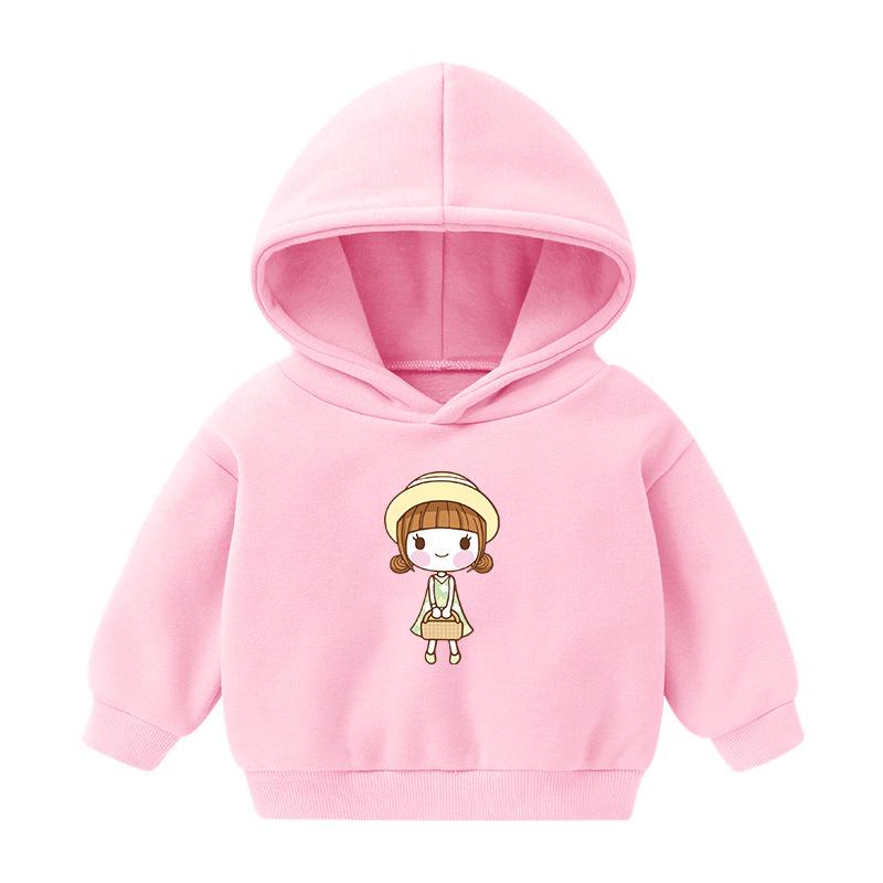 Fleece Children's Hoodie Autumn and Winter Casual Cartoon Sports Hoodie for Boys and Girls