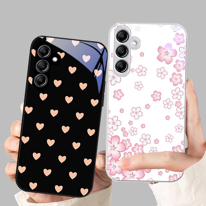 Gehärtetes Glas Case Für Samsung A25 5G Hülle Für Samsung Galaxy A14 A23 A25 A33 A34 A35 A53 A54 A73 5G Glas Stoßfest Bumper