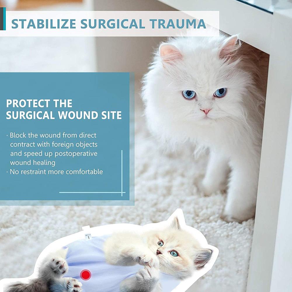 Cat Recovery Suit for Abdominal Wounds Breathable E Collar Alternative for Anti Licking Dog Pet