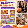 Halloween Party Favors 170PCS Assortment Set for Kids Including Bracelets Rings and Webs for Prizes Goodie Bags or Treat Supplies