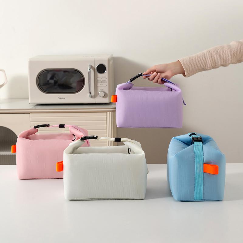 1PCS For Office Meal Box Carrier Cooler Bag Portable Large Insulated Lunch Bag Reusable Aluminum Foil Thermal Food Tote