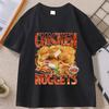 Chicken Nuggets Vintage 90s Graphic Tshirt for Unisex Women Cotton Short Sleeve Round Neck Printed Tshirt Unisex Vintagel Unisex