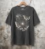 Spider Web Bat Shirt, Retro Gothic Horror Tee, Dark Art Halloween Gift, Grunge Y2K Aesthetic Top