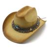 Outdoor Spring And Summer Ethnic Style Western Denim Straw Hat Tibetan Tibetan Top Hat