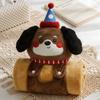 Cartoon Sheep Cat Dog Animals Nap Blanket With Plush Cover For Office Rest And Dorm Use