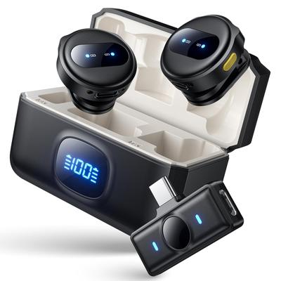 Vedcpel Wireless Lavalier Compatible with Simultaneous Use for Two Instant Sound Charging Case 50m Transmission Certified Technical Ideal for Video