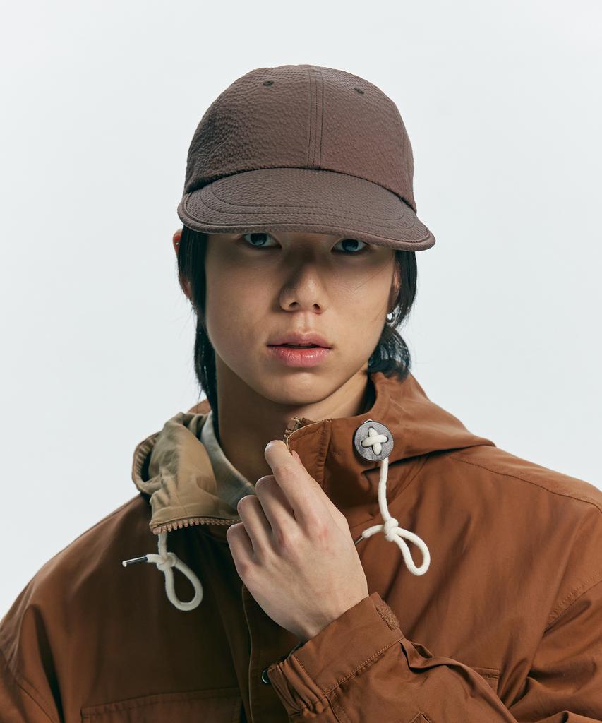 FRIZMWORKS Seersucker Feather Cap _ Brown