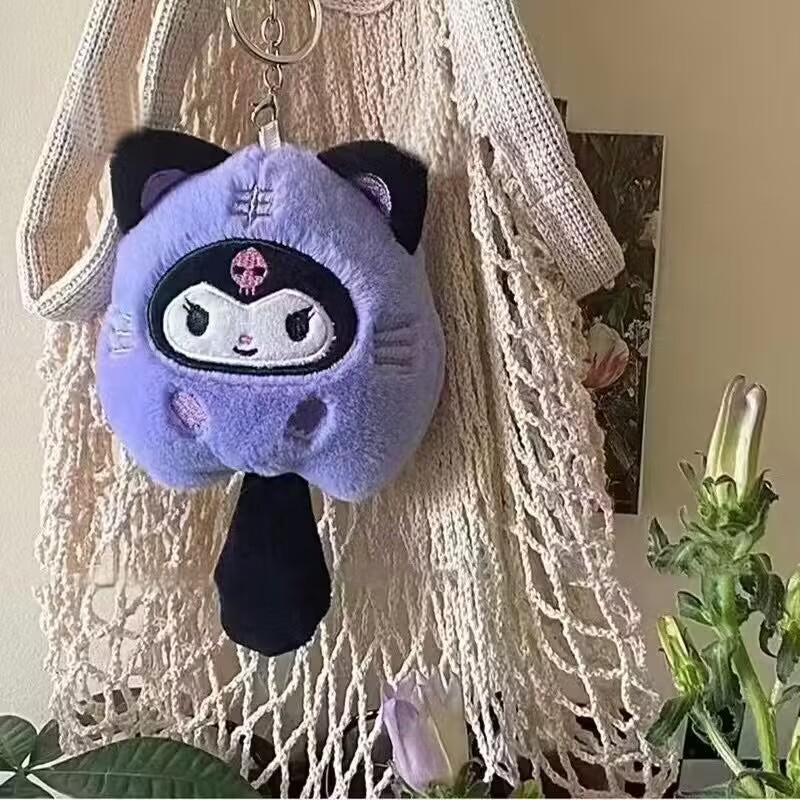 Sanrio Tiger Plush Keyring Hello Kitty Kuromi My Melody Soft Toy Bag Pendant Gift for Kids