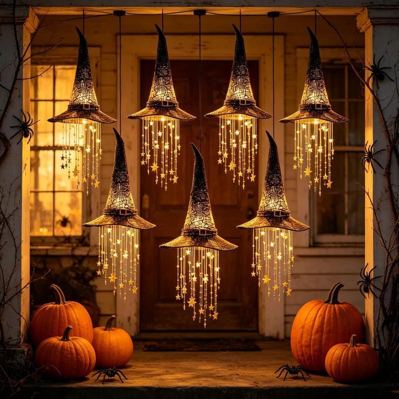 Glowing Santa Hat Wind Chime Pendant – Led Holiday Hanging Decor For Christmas Party & Gift Giving