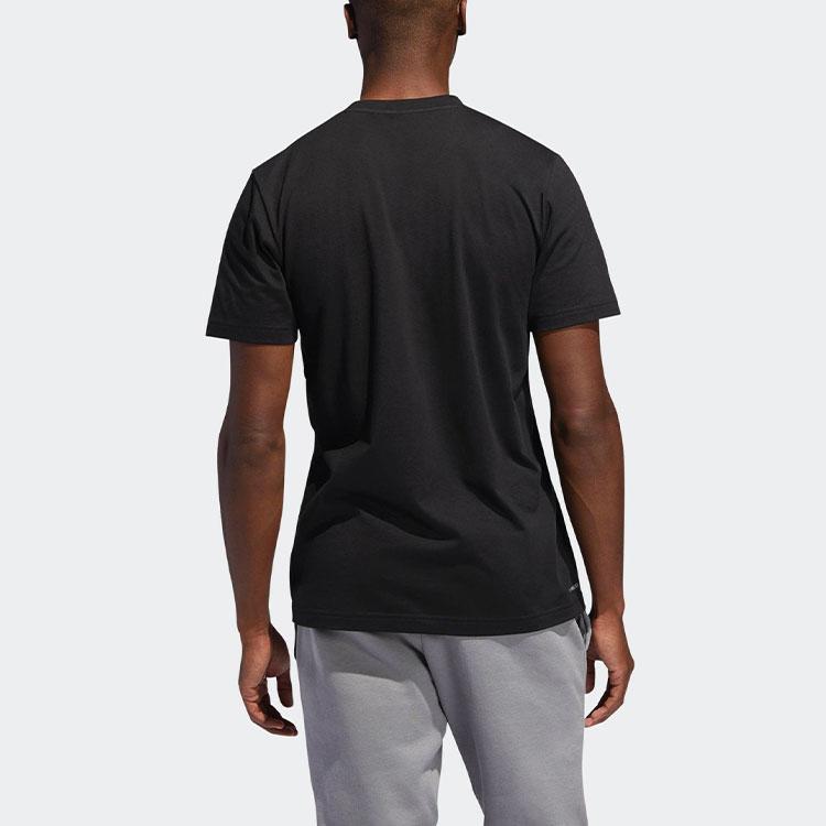 adidas McGrady Basketball Sport Rundhals Bedrucktes Kurzarm-T-Shirt Herren Tops Schwarz DU6437