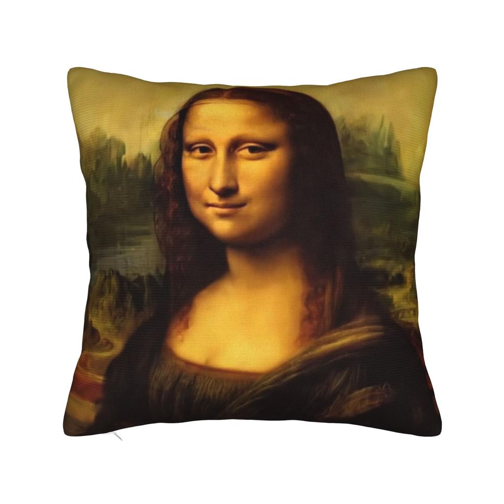 Pillow Cover Psychedelic Mona Lisa Novelty Pillow Case For Living Room Chair Pillowcases
