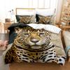 Animal Pattern Household Bedding Leopard Print Quilt Cover and Pillowcase Bedding Single Bed Full Size 2/3 Pieces Microfiber Fabric