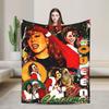 Mariah Carey All I Want For Christmas Is You Plush Blankets Students Flannel Bedding Throws Outdoor Warm Soft Bedspread Gift