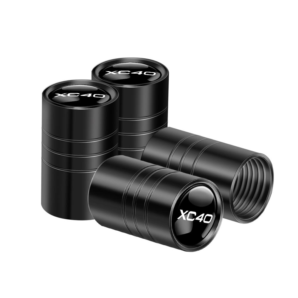 4pcs Car Badges Wheel Tire Valve Stem Caps Covers Auto Accessories For Volvo XC90 XC60 C30 S60 C70 XC40 V40 XC70 V70 V60 S80 S90