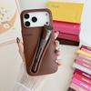 RHODE Brown Lip Gloss Organiser Phone Case — Silicone Protective Case with Built-in Lip Balm Slot (for iPhone)