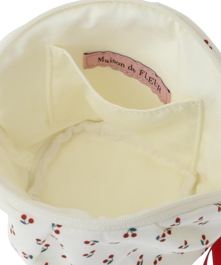 Maison de Fleur Kirschblüten-Print Tasche, Damen, Elfenbein