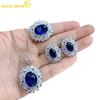 Classic Copper Alloy Zircon Ring Earrings Pendant Necklace Jewelry Sets Wedding Party Gifts