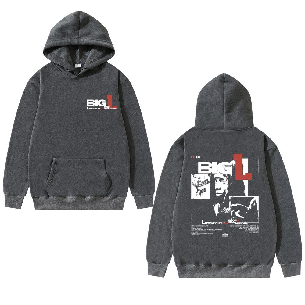 Rapper The Notorious Big L Lifestylez of The Poor and Dangerous Hoodie Biggie Smalls Pullover Men's Hip Hop Oversized Hoodies
