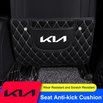 Leather Car Seat Anti-Kick Pad Auto Seat Back Protector Cover For Carnival Niro EV9 K8 Forte Cerato Sportage Ray EV Tellurid
