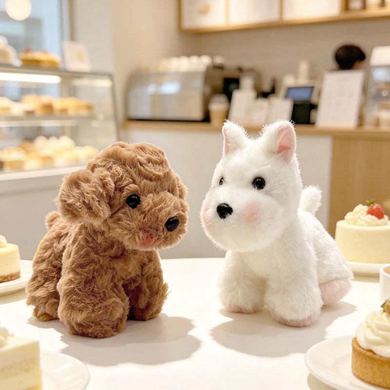 1pc Kawaii Puppy Dog Plush Toys Stuffed West Highlands Welsh Corgi Schnauzer Beagle French Bulldog Plushie for Kids Birthday