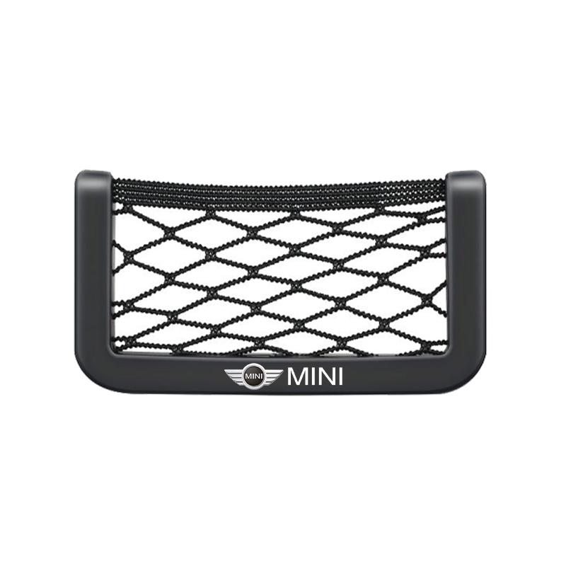 Auto Organizer Aufbewahrungstasche Auto Klebenetz Tasche Handyhalter Auto Zubehör Für BMW Mini Cooper F54 F55 F56 R56 R60 SONE Roadster Clubman Coupe