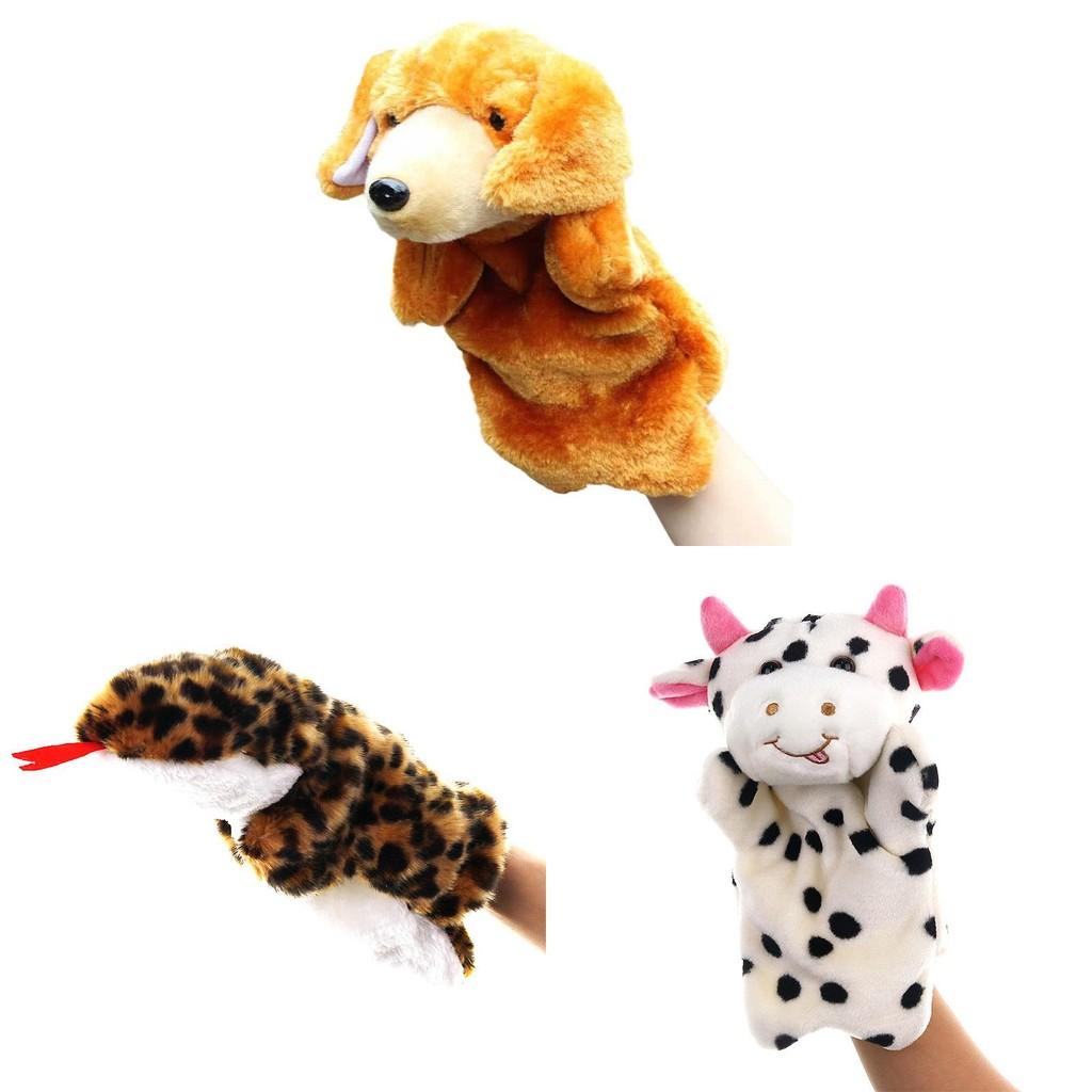 Zodiac Animals Plush Hand Puppet Set With Soft Pp Cotton For Children's Educational Playtime