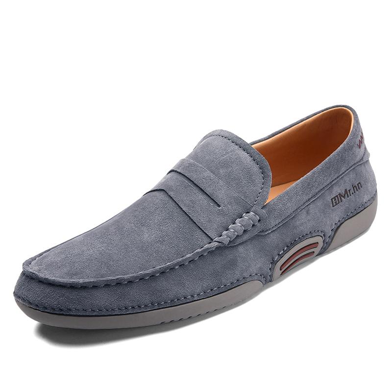 Fashion Hot Sale Men Casual Loafers Handmade Leather Moccasins Light Slip on Male Wedding Shoes All-match Matching Mens Driving Shoes