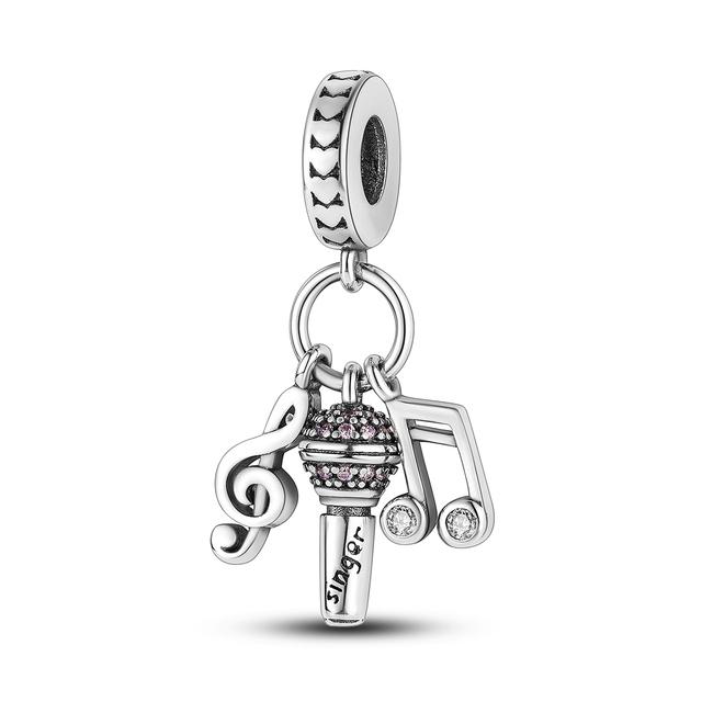 Ciondoli in argento sterling 925 con perline, ciondolo a forma di animale, adatti per collana, braccialetto, regalo per donne e feste