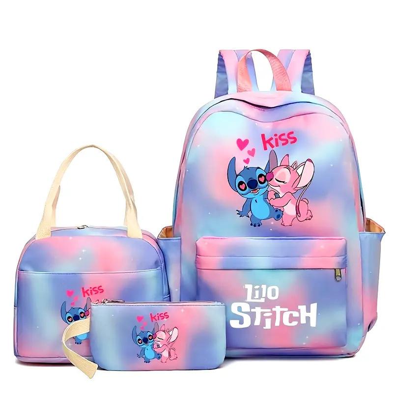 Rucsac Nou Stitch pentru Elevi pentru Începutul Sezonului Școlar, Ușor și Reduce Sarcina, Rucsac cu Capacitate Mare pentru Băieți și Fete din Clasele 1-6
