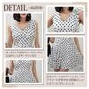 GRAXIA Cabaret Mini Hostess Polka Dot Size L Dress, Dress, Flared, A-Line, Sleeveless, Dress, Print, Ribbon, Women's, White,
