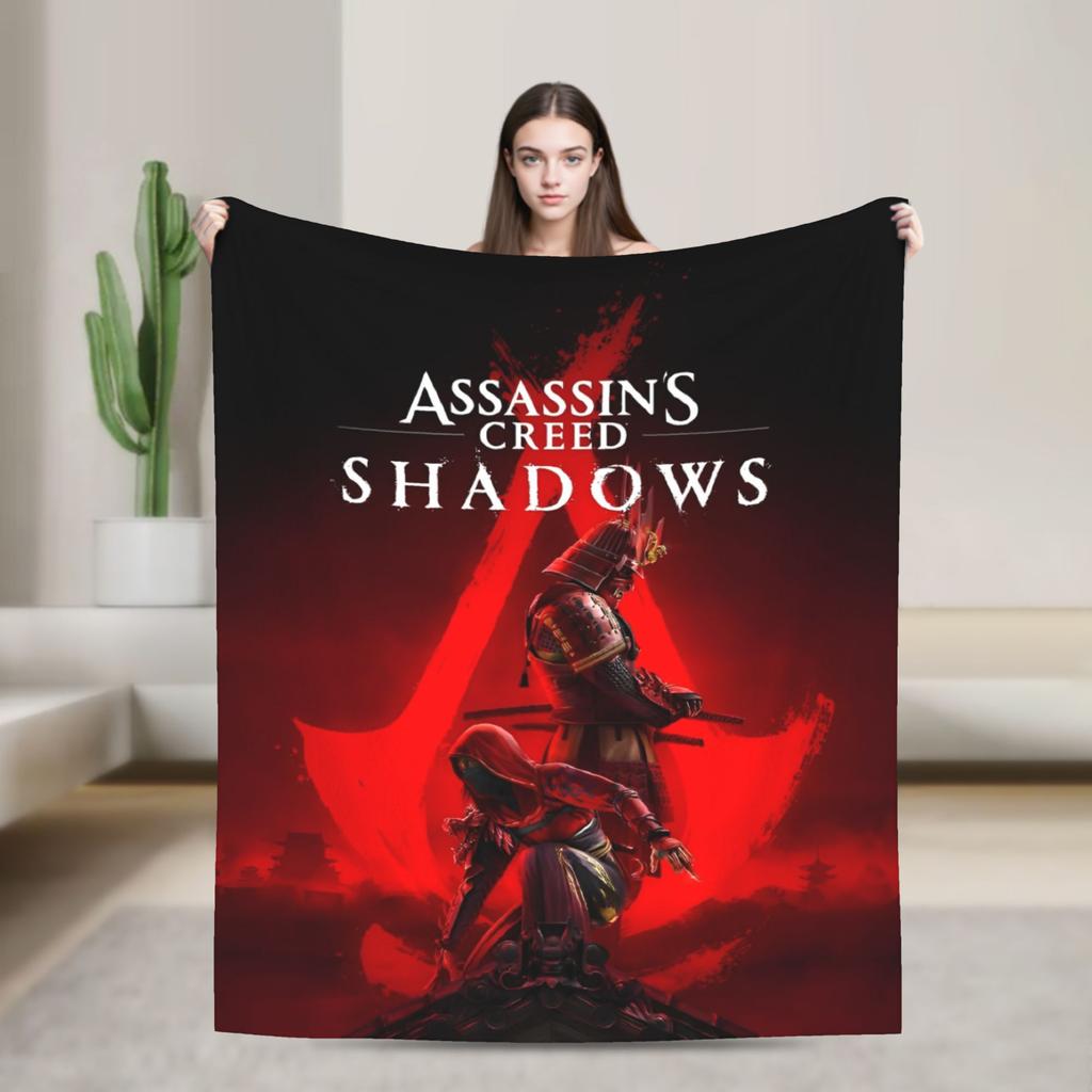 A-Koce Assassins Creed Flanelowe Vintage Ciepły Koc do Rzucania na Pościel Jesień/Zima