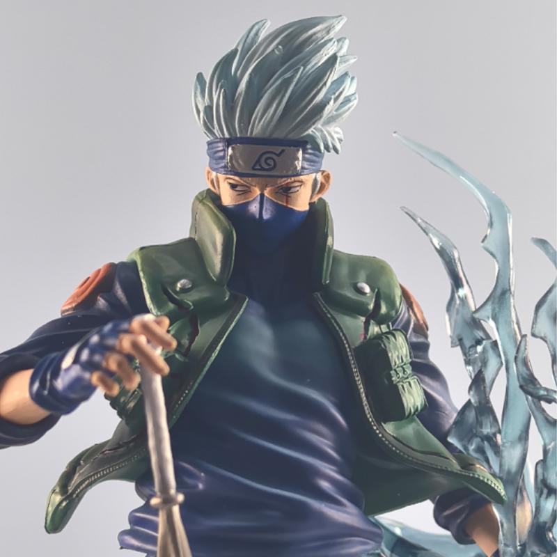 24cm 9,4 hüvelyk Anime Hatake Kakashi Akciófigurák PVC Szobor Asztali Dísz Készlet Szobor Modell Dísztárgy Szoba Asztal Játékok