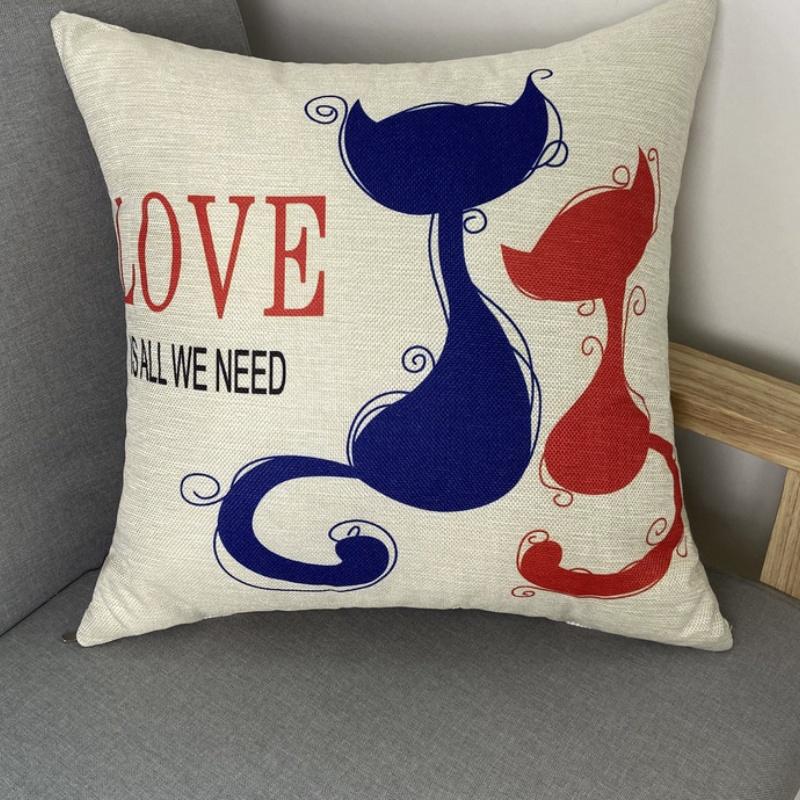 Throwing Pillow Cartoon Cushion, Home Sofa, Seating Chair, Linen Pillow with Core, Modern and Minimalist Style with Core